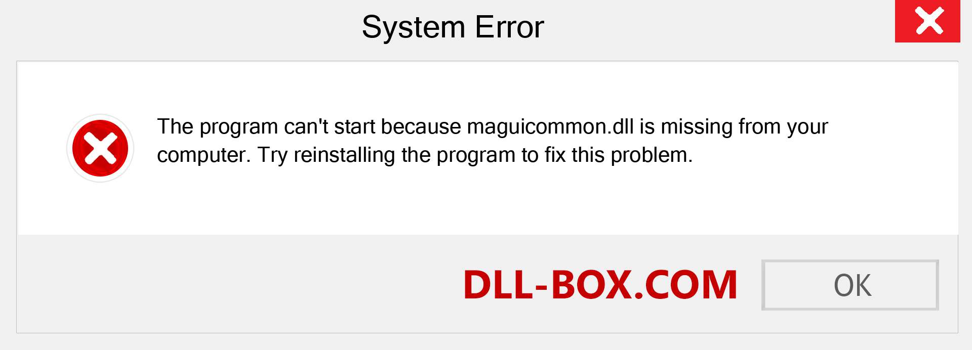  maguicommon.dll file is missing?. Download for Windows 7, 8, 10 - Fix  maguicommon dll Missing Error on Windows, photos, images